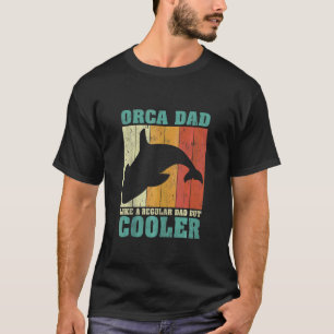 Vintage Retro Orca Dad Like A Regular Dad Father's T-Shirt