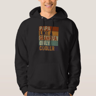 Vintage Retro Papa Grandpa Papa Like A Grandpa Hoodie