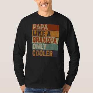 Vintage Retro Papa Grandpa Papa Like A Grandpa T-Shirt