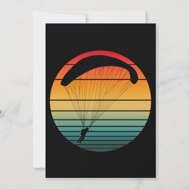 Vintage Retro Parachute Invitation (Front)