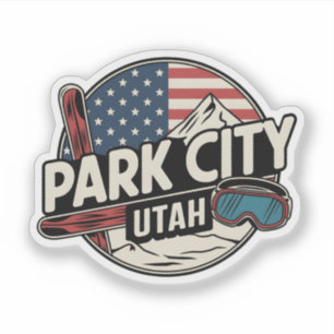 Vintage Retro Park City Utah Mountain gifts