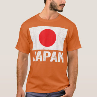 Vintage Retro Patriotic Men Women Japan Flag Distr T-Shirt