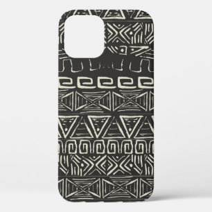 vintage retro pattern. Aztec background. iPhone 12 Case