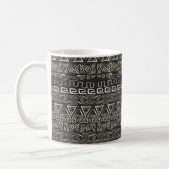 vintage retro pattern. Aztec background.  Coffee Mug (Left)
