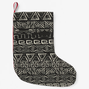 vintage retro pattern. Aztec background. Small Christmas Stocking