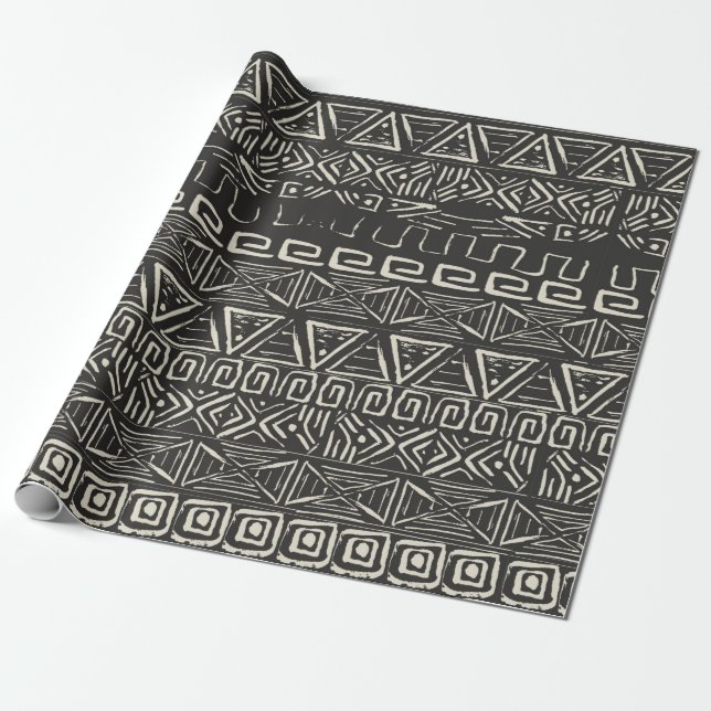 vintage retro pattern. Aztec background.  Wrapping Paper (Unrolled)