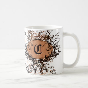 Vintage Retro Pattern Monogram C Coffee Mug
