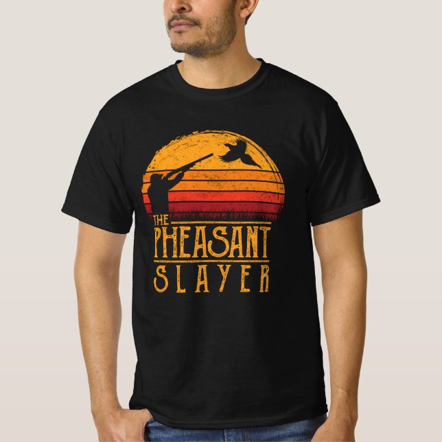 Vintage Retro Pheasant Hunting Pheasant Slayer T-Shirt (Front)
