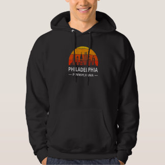 Vintage Retro Philadelphia Pennsylvania Skyline Sp Hoodie