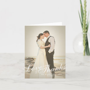 Vintage Retro Photo Filter Love Thanks Card