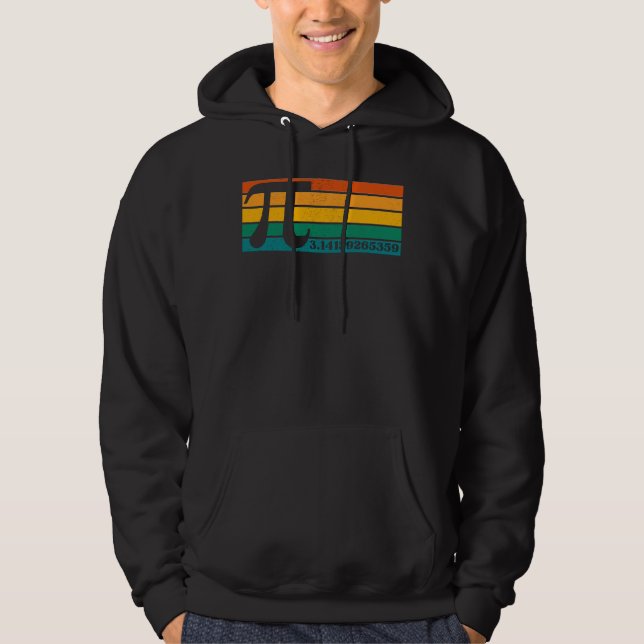 Vintage Retro Pi   Hoodie (Front)