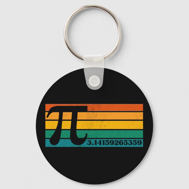 Vintage Retro Pi  Key Ring (Front)