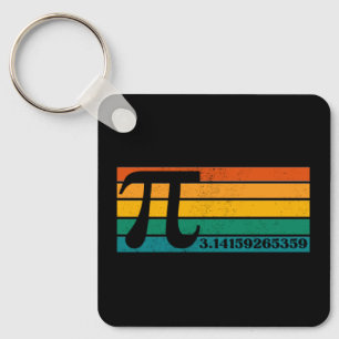 Vintage Retro Pi  Keychain
