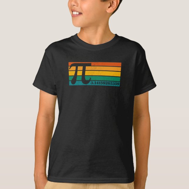 Vintage Retro Pi T-Shirt (Front)
