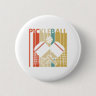 Vintage Retro Pickleball  6 Cm Round Badge