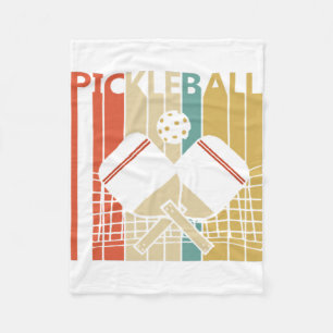 Vintage Retro Pickleball  Fleece Blanket
