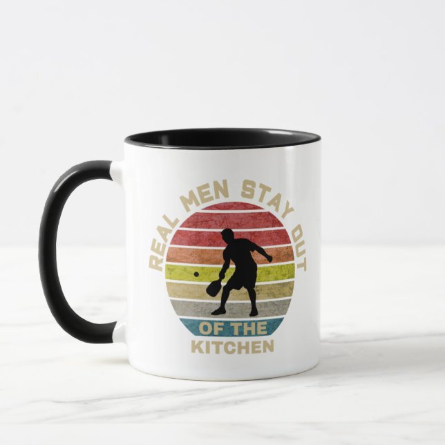 Vintage Retro Pickleball Funny Mug (Left)