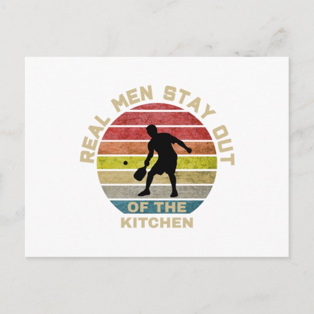 Vintage Retro Pickleball Funny Postcard (Front)