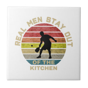 Vintage Retro Pickleball Funny Tile