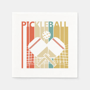 Vintage Retro Pickleball Napkin