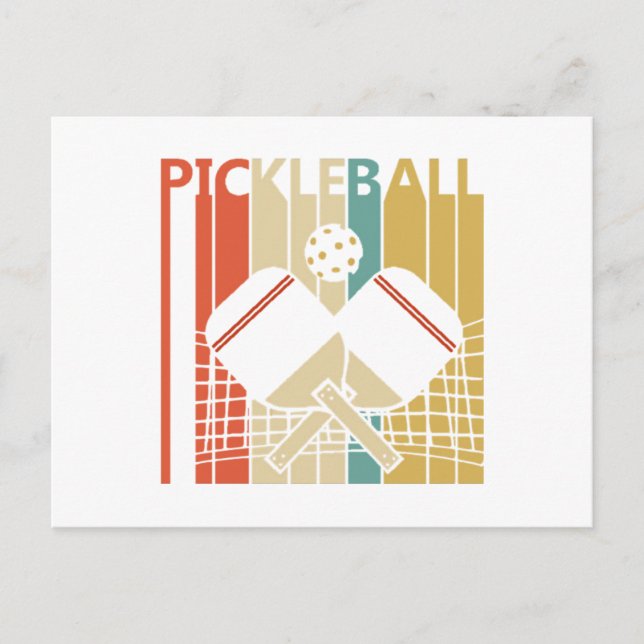 Vintage Retro Pickleball  Postcard (Front)