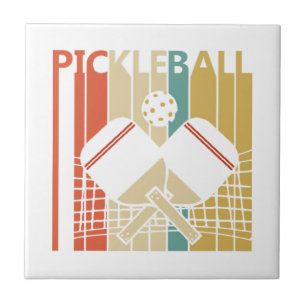 Vintage Retro Pickleball  Tile