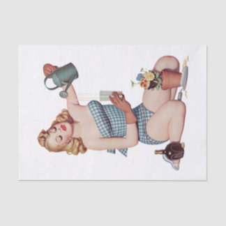 Vintage Retro Pin up Girl Decoupage Furniture Tissue Paper