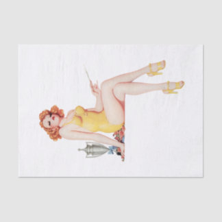 Vintage Retro Pin up Girl Decoupage Furniture Tissue Paper