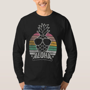 Vintage Retro Pineapple Hawaiian Aloha Sunglasses  T-Shirt
