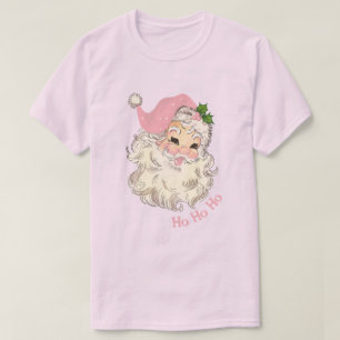 Vintage Retro Pink Santa Unisex T-Shirt