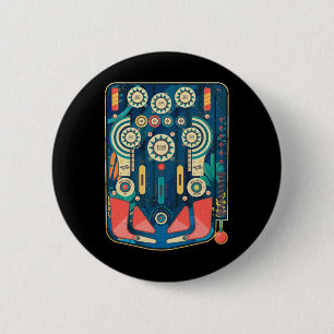 Vintage Retro Pinll Arcade Game Machine 6 Cm Round Badge