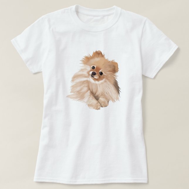 Vintage Retro Pomeranian Lovers T-Shirt (Design Front)