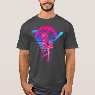 Vintage Retro Pool Party 80s Pink Flamingo T-Shirt