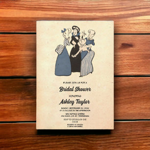 Vintage Retro Pop Art Stylish Chic Bridal Shower Invitation
