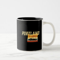 Vintage Retro Portland Oregon USA City Map