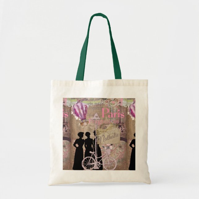 Vintage Retro Postale French  Tote Bag (Front)