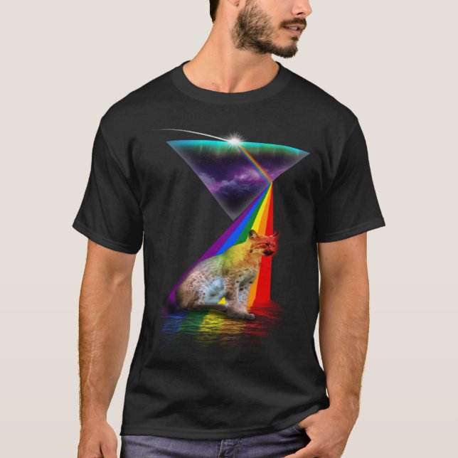 Vintage Retro Prism Lynx T-Shirt (Front)
