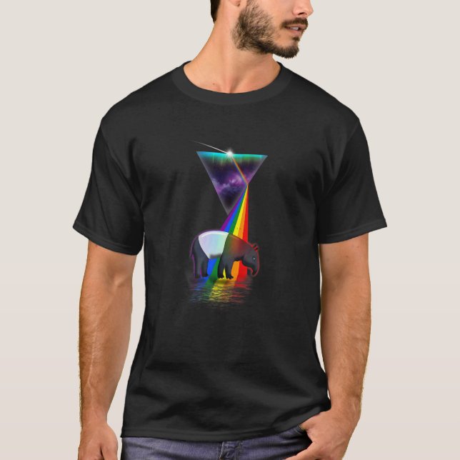 Vintage Retro Prism Tapir T-Shirt (Front)