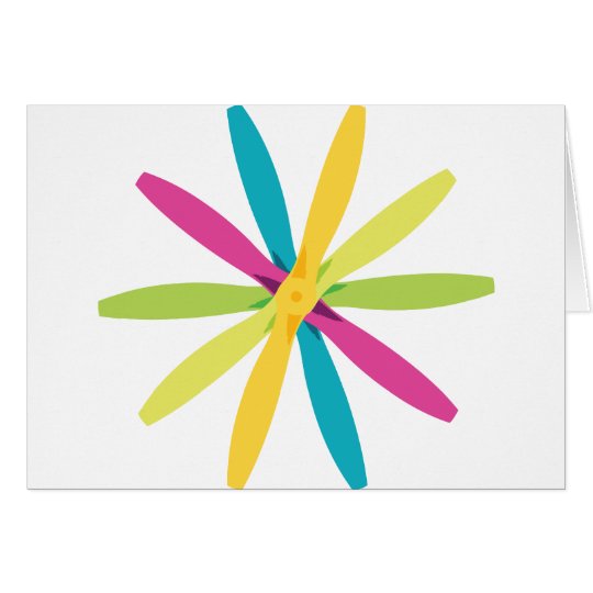 Vintage Retro Propeller Flower Aeroplane Prop Card