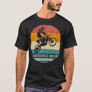 Vintage Retro Proud Motocross Dirt Bike Mom T-Shirt