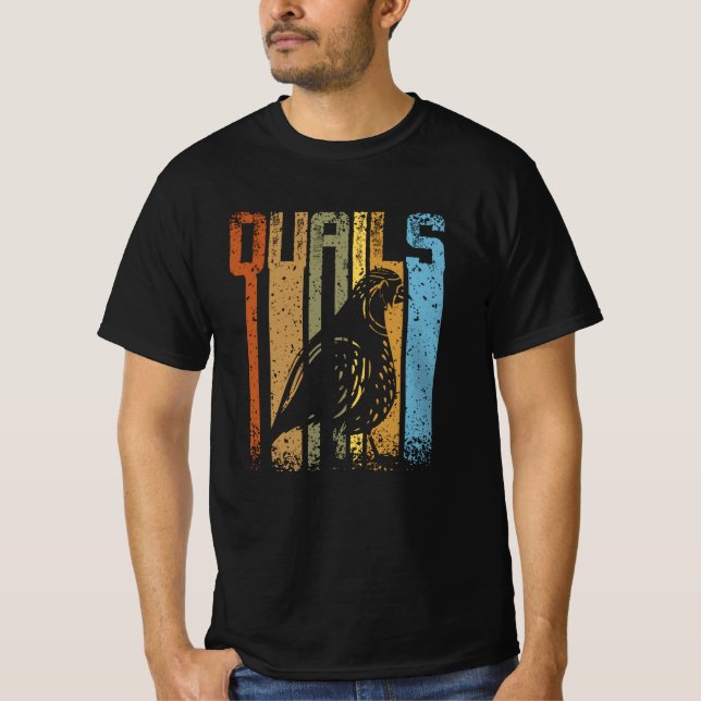 Vintage Retro Quail T-Shirt (Front)