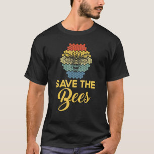 Vintage retro Quote Save The Bees T-Shirt