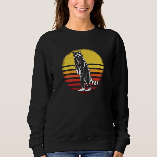 Vintage Retro Racoon Sweatshirt (Front)
