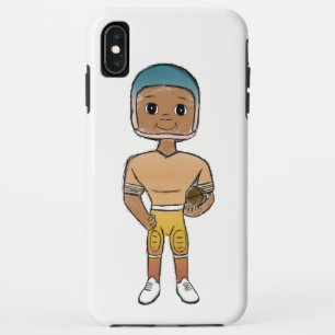 vintage retro rainbow football player ombre  iPhone XS max case