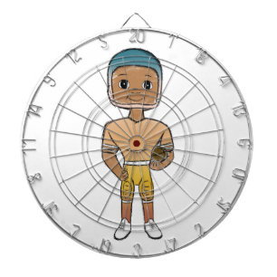 vintage retro rainbow football player ombre dartboard
