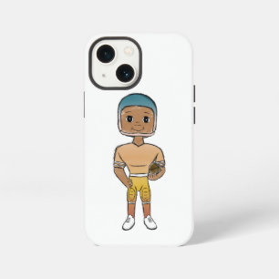 vintage retro rainbow football player ombre iPhone 13 mini case