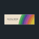 Vintage Retro Rainbow Mini Business Card<br><div class="desc">Vintage 70s Retro Rainbow Business Card. Personalise with your custom company details for a unique and stylish business card.</div>
