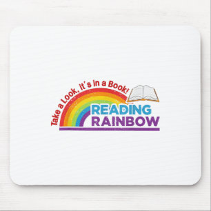 Vintage Retro Rainbow Take A Look Its In A Book Re Mouse Mat