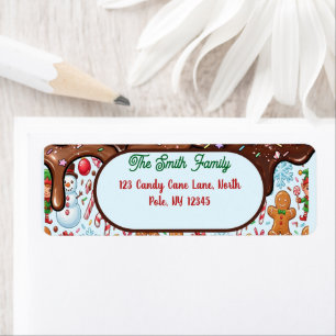 Vintage Retro Red Candy Cane Wonderland Christmas