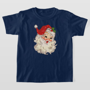 Vintage Retro Red Santa Unisex Kids T-Shirt